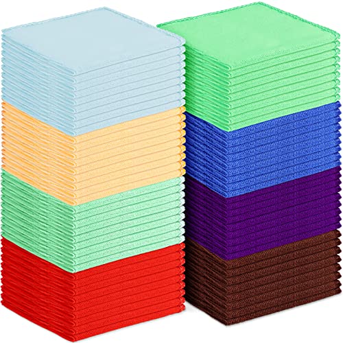 Microfiber Cleaning Cloths | 120 Packs, 12 x 12 Inches, Assorted Colors