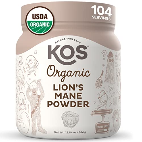 Mushroom Supplement | Organic Lion's Mane Powder, Vegan, 104 Servings