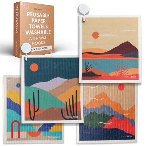 Reusable Paper Towels | Washable, Abiquiu Pack of 4