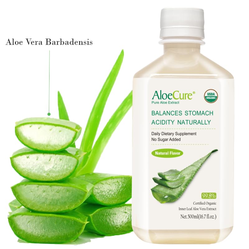 Aloe Vera Juice | USDA Organic, Supports Digestion & Immune System, 6x500ml