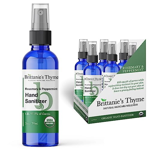 Hand Sanitizer Spray | 2 oz, 6 Count, Moisturizing with Vitamin E & Aloe