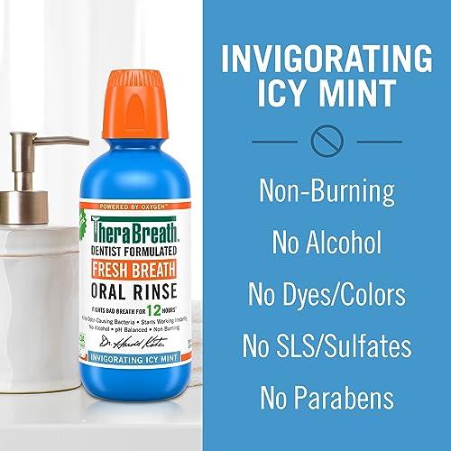 Mouthwash | Icy Mint Flavor, Alcohol-Free, 16 fl oz (Pack of 2)