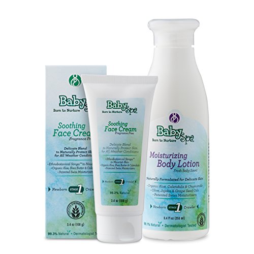 Baby Skin Care Bundle | Moisturizing Lotion & Soothing Face Cream, Newborn Stage 1