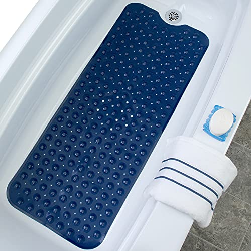 Extra Long Bath Mat | 39" x 16", Non-Slip Design, 200 Suction Cups, Washable in Machine