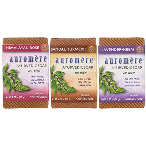 Soap Variety Pack | 3 Bars, 2.75oz Each, Handmade with Ayurvedic Herbs