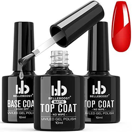 Nail Top Coat Set | High Gloss, No Wipe, 3 Pcs, 10ml Each