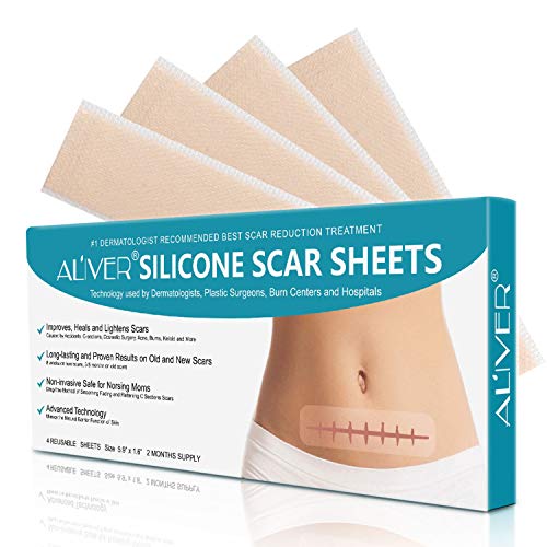 Scar Treatment Sheets | 4 Reusable Sheets, 5.9" x 1.6", Works on Old & New Scars