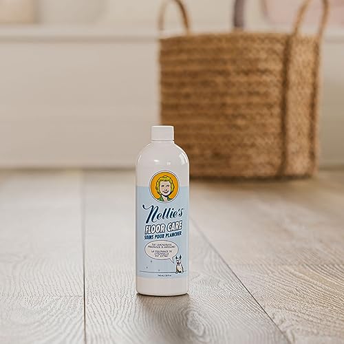 Nellie's Floor Care - Plant-Based Cleaner for Hardwood, Tile, Ceramic, and More - Removes Household Dirt and Odors - Refreshing Lemongrass Scent (25 fl oz) - Planet Friendly Cleaning Solution