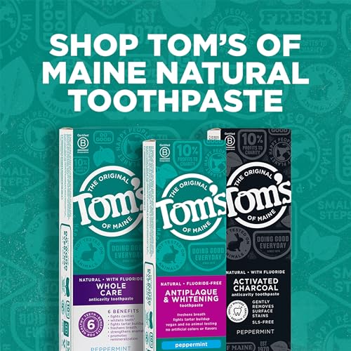 Toothpaste | Fluoride-Free, Antiplaque & Whitening, Peppermint - 5.5 oz (Pack of 2)