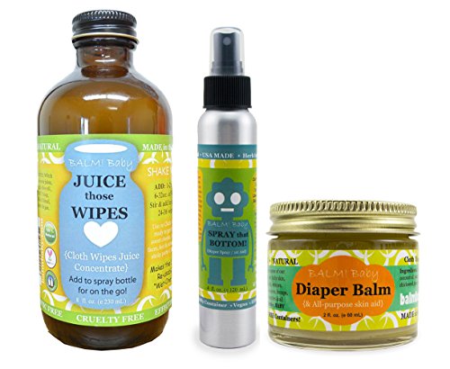 Diaper Care Bundle | Natural Balm, Spray, and Wipes