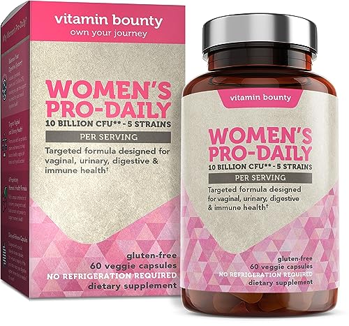 Probiotic Capsules | 10 Billion CFUs, 5 Strains, Supports Digestive & Vaginal Health, 60 Count