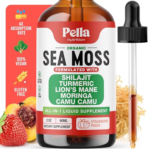 Sea Moss Supplement | Enhanced with Turmeric, Lion's Mane, Moringa, Camu Camu - 60mL