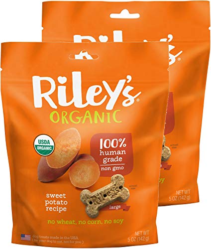 Dog Treats | Sweet Potato Flavor, Large Bone, 2 Pack, 5 oz, Orange