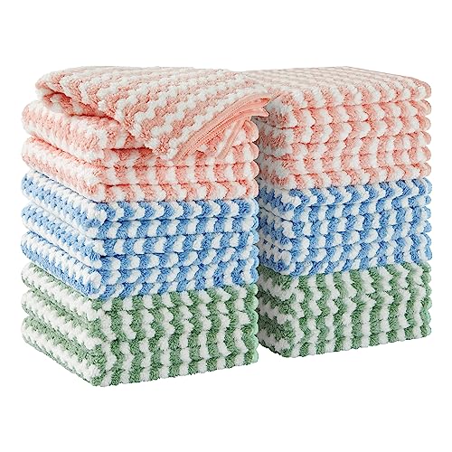 Microfiber Cleaning Cloths | Absorbent, Streak Free, 18 Pack, 10"x10"