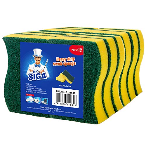 Cleaning Sponge | Heavy Duty, Pack of 12, 11 x 7 x 3 cm