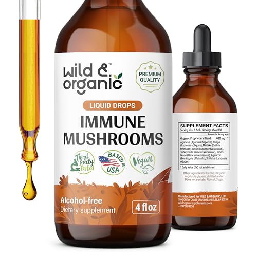 Mushroom Supplement | 8-in-1 Immune Support, 4 oz Liquid