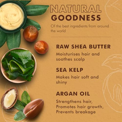 SheaMoisture Raw Shea Butter Deep Moisturizing Detangler for Dry, Damaged Hair, Hair Styling Product Formulated with Sea Kelp and Argan Oil 8 oz