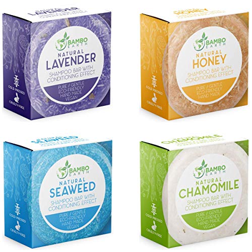 Shampoo Bar | 4 Pack, 100% Organic, Eco-Friendly Packaging