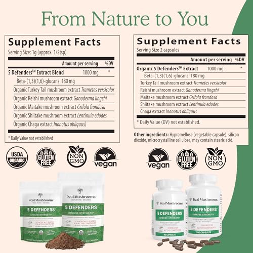 Mushroom Supplement | Organic Extract Blend, 45 Servings