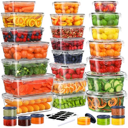 Food Storage Containers | 60-Piece Set, Leakproof, BPA-Free, Airtight