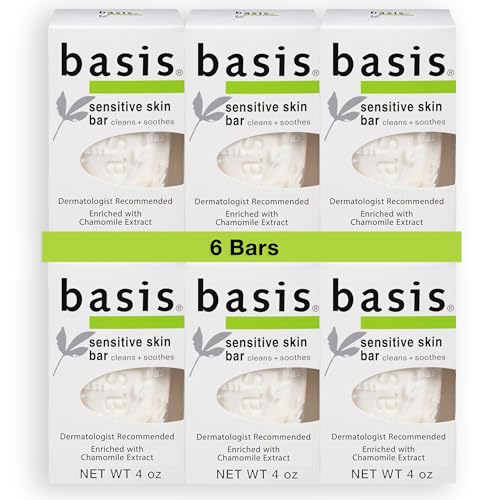 Body Soap | Unscented, Chamomile & Aloe Vera, 4 oz Bar, Pack of 6