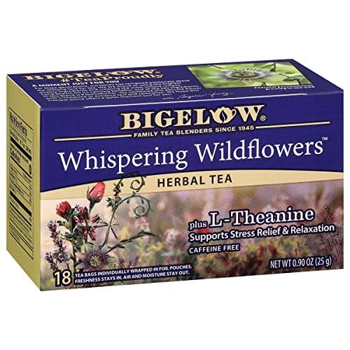 Tea Bags | Whispering Wildflowers with L-Theanine, 18 Count, Pack of 6