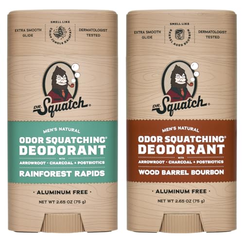 Men's Natural Deodorant | Aluminum-Free, 2 Pack, Charcoal Infused