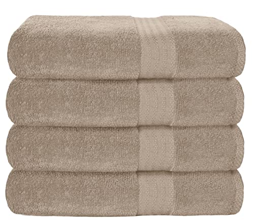 Bath Towel Set | 4-Pack 100% Cotton, Ultra Soft Highly Absorbent