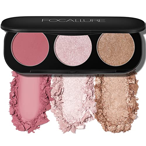 Blush and Highlighter Palette | 3 in 1, Cruelty-Free, Matte & Shimmer