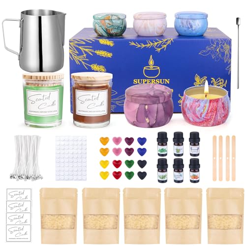 Candle Making Kit | Includes Beeswax, Tins, Jars, DIY Supplies