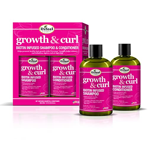 Shampoo & Conditioner Set | 24oz, Hair Growth & Curl Defining, Paraben Free