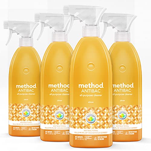 All-Purpose Cleaner Spray | Antibacterial, Citron Scent, Kills 99% of Household Germs, 28 Fl Oz, Pack of 4