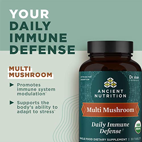 Mushroom Supplement | Organic, Immune Support, Gluten Free, 30 Count