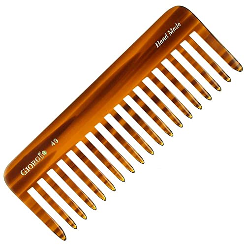 Hair Detangling Comb | 5.75 Inch, Wide Teeth for Thick Curly Hair, Handmade