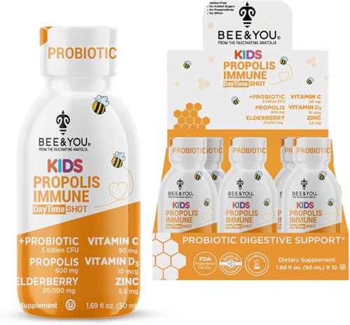 Probiotic Immune Support Shot | Vitamin C, D3, Zinc, 1.69 fl oz, 12 Pack