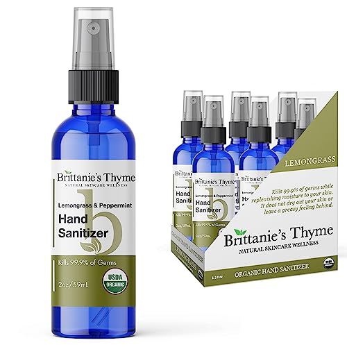 Hand Sanitizer Spray | 2 oz, 6 Count, Moisturizing with Vitamin E & Aloe.