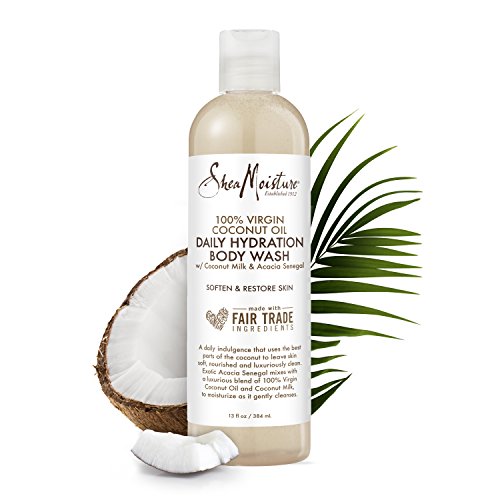 SheaMoisture 100% virgin coconut oil daily hydration bubble bath & body wash, 13 Fluid Ounce