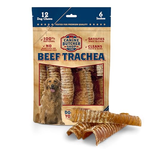 Dog Treat | Beef Trachea, 6-inch, 12-Pack, All-Natural