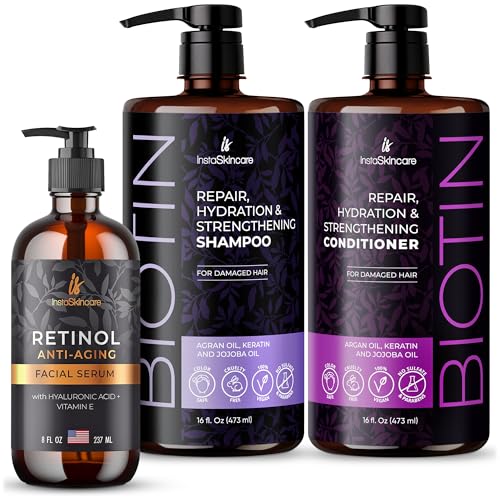 Shampoo & Conditioner Set | Biotin Infused, Hair Growth Support, 8 oz