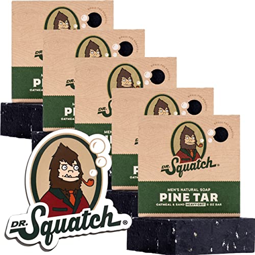 Bar Soap | 5 Pack, Pine Tar, All Natural, Heavy Grit