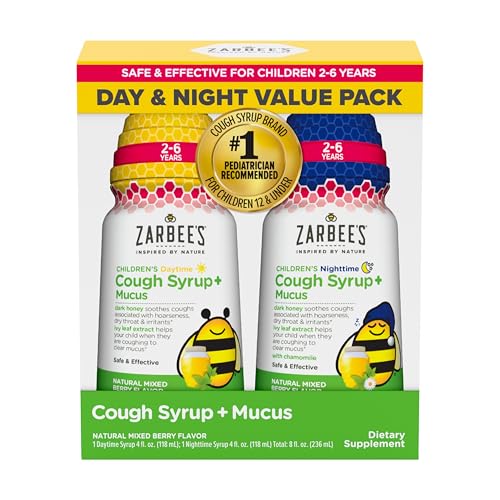 Children's Cough Medicine | Day/Night Value Pack, 2x4 FL Oz, Drug & Alcohol-Free