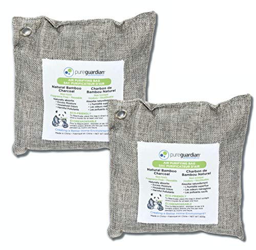 Air Purifying Bag | Eco-Friendly, Naturally Absorbs Odors, 500g, 2-Pack, Gray