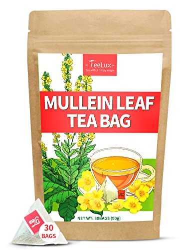 Mullein Leaf Tea Bags | Caffeine Free, 30 Count, 3g per Bag