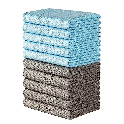 Cleaning Cloths | Reusable Microfiber, 10 Pack, Lint Free, 12.6 x 12.6 inch