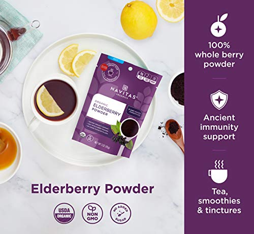 Elderberry Powder | 3oz Bag, Organic, Non-GMO, Immune Support