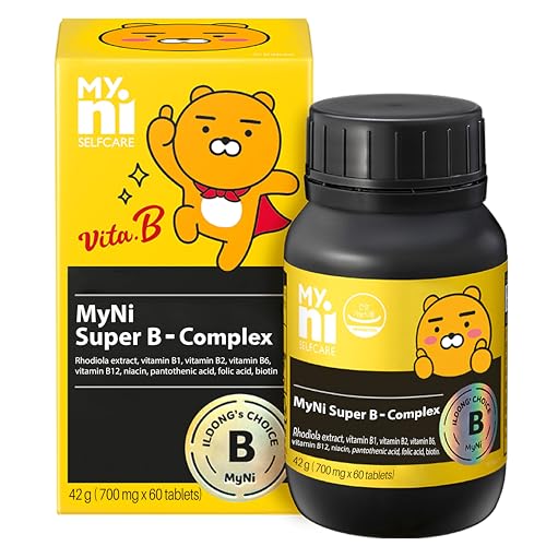 Vitamin B Complex | 60 Tablets, Daily Supplement for Vitality Boost, Easy-to-Swallow