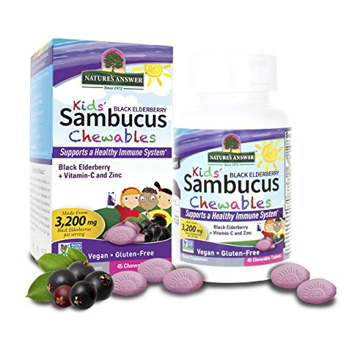 Elderberry Chewables | With Vitamin C and Zinc, Kids Formula