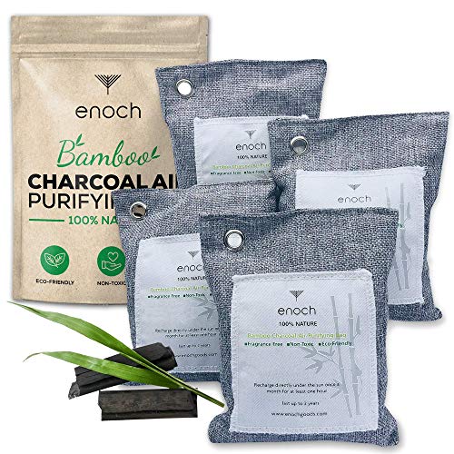 Air Purifying Bags | Activated Charcoal, 4 Pack of 200g