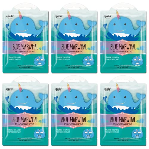 Character Masks | Blue Narwhal, 6 Pack