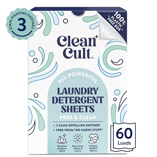 Laundry Detergent Sheets | 60 Loads, Concentrated, Fragrance Free